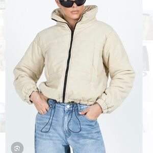 Princess Polly Cream Puffer Jacket